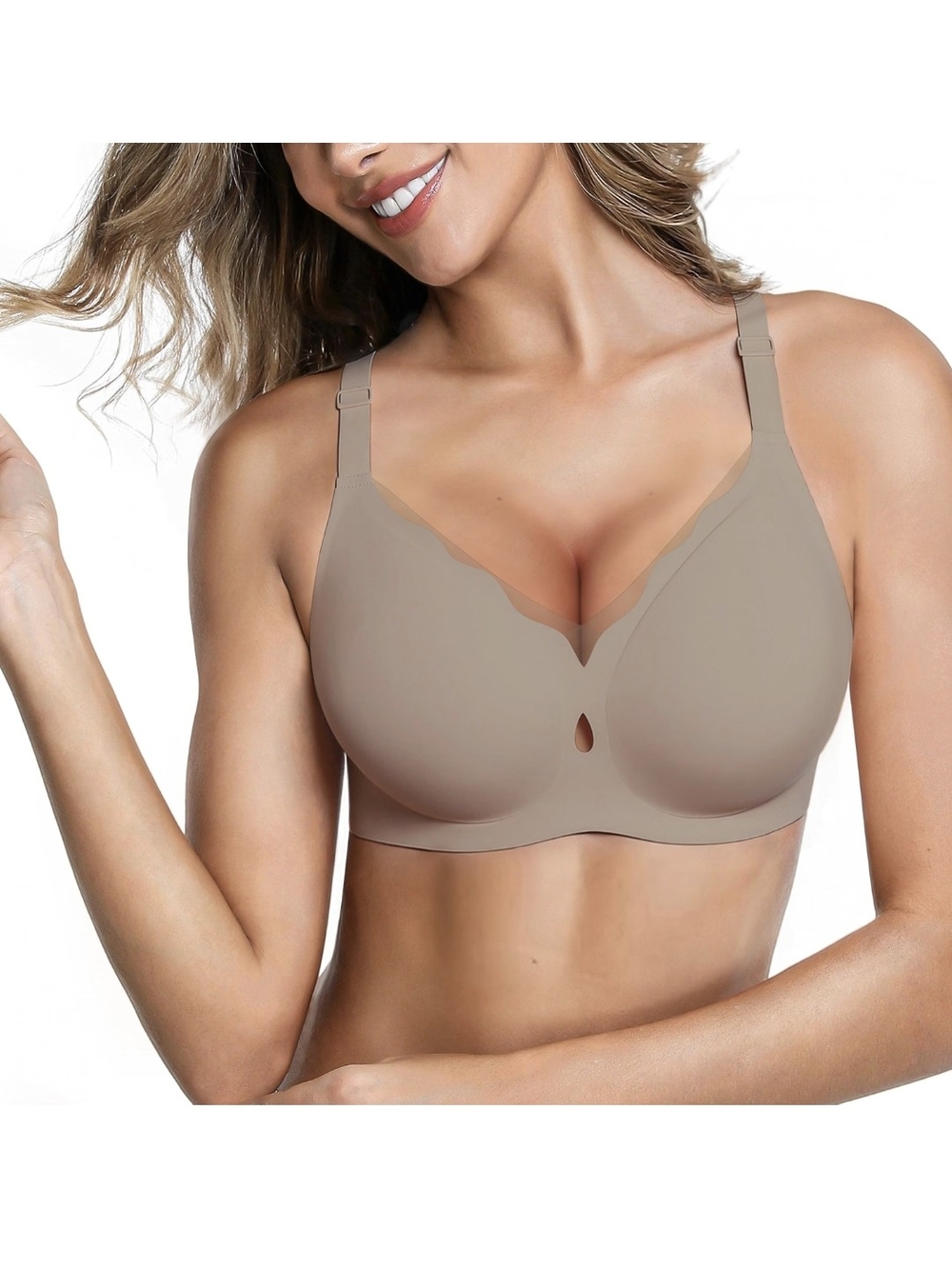 Wireless T Shirt Bra Toffee Brown Extra Large (P58)